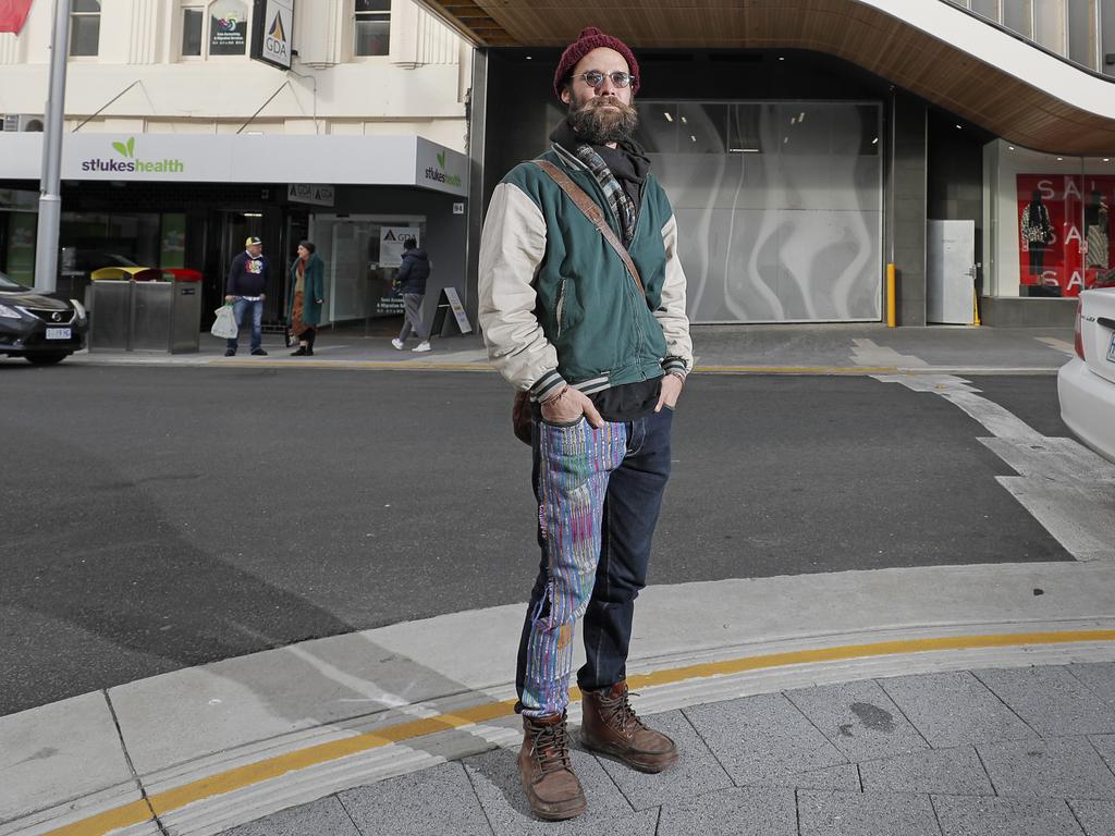 Tom Alexander, of Garden Island Creek, said Dark Mofo encourages more diverse fashions and dress freedom. Picture: PATRICK GEE