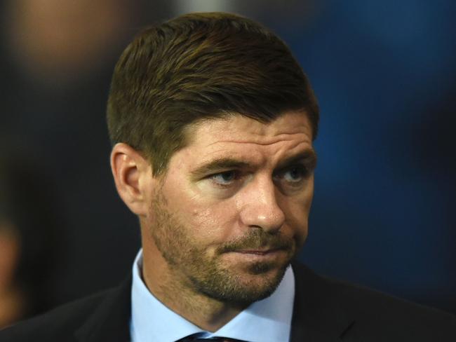 Rangers' English manager Steven Gerrard reacts during the UEFA Europa League Group G football match between Rangers and Spartak Moscow at Ibrox Stadium in Glasgow on October 25, 2018. (Photo by ANDY BUCHANAN / AFP)