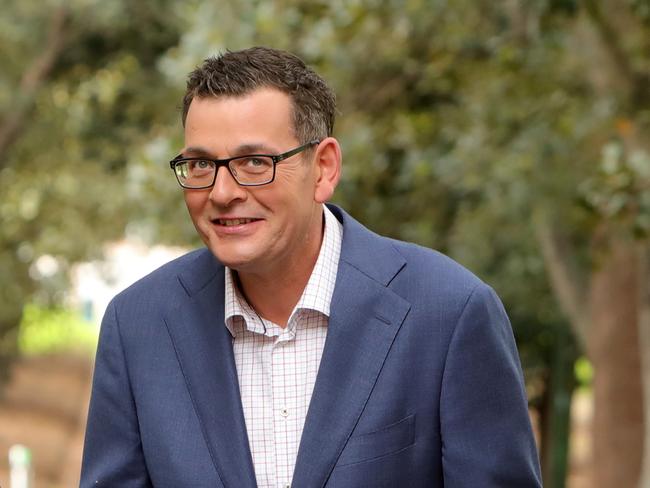 25/11/2018: Victorian Labor Premier Dan Andrews holds a press conference, after his re-election. Stuart McEvoy/The Australian.