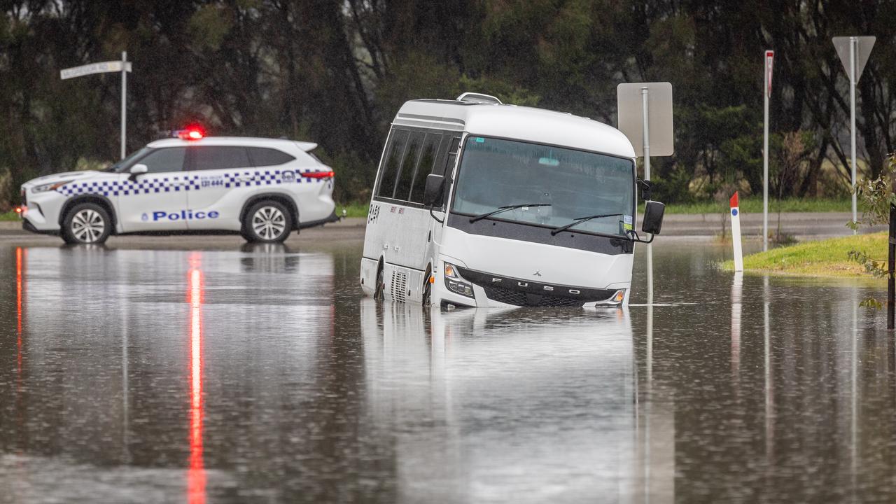 24 passengers evacuated after bus gets stuck in flood waters in Pakenham |  Herald Sun