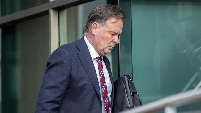 Justice Gregory Geason arrives Hobart Magistrates Court. Picture: Chris Kidd