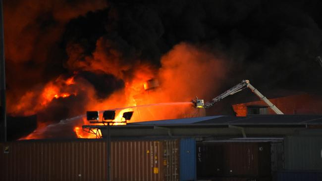 The blaze started at 5am. Picture: Nicole Garmston