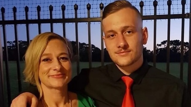 Kobee Huddy with his mother Belinda. Picture: GoFundMe