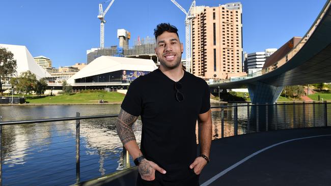 Former Adelaide plumber Matt Leo has joined Philadelphia Eagles, as part of the NFL’s International Player Pathway Program. Picture: Keryn Stevens