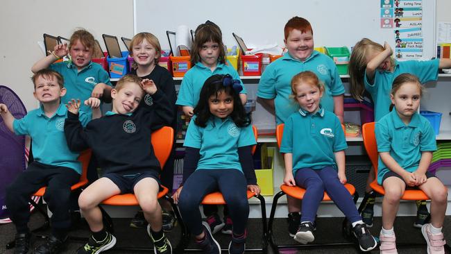Newcomb Park Primary School Prep Paige Back row L-R: Jacinta Armstrong, Oliver Wirth, Aubree Ludeman, Lucas Bowden, Sev Vanwingerden. Front row: Jude Brady, Alfie Alford, Sia Sharma, Zaharra Van Rhyn, George Bellears.