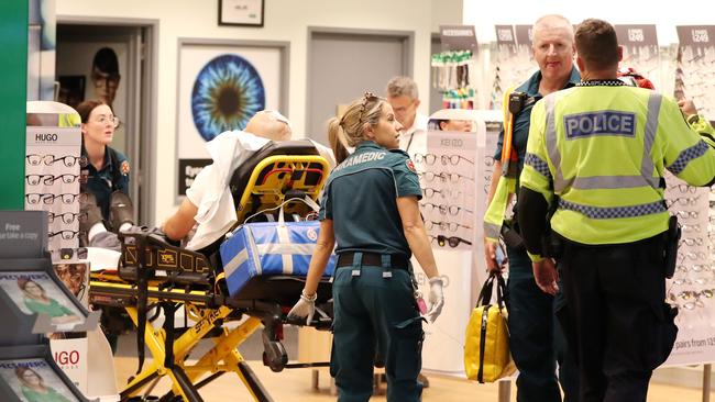 Police and paramedics on the scene at Australia Fair. Picture: Nigel Hallett