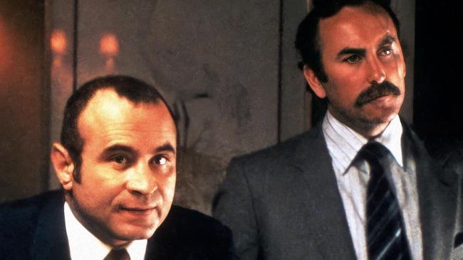 ONE TIME WEB USE FOR NEWS.COM.AU ONLY - FEES APPLY - 2YP1KTF BOB HOSKINS, P. H. MORIARTY and DEREK THOMPSON in THE LONG GOOD FRIDAY (1980), directed by JOHN MACKENZIE. Copyright: Editorial use only. No merchandising or book covers. This is a publicly distributed handout. Access rights only, no license of copyright provided. Only to be reproduced in conjunction with promotion of this film. Credit: HANDMADE FILMS / AlbumPicture: Alamy