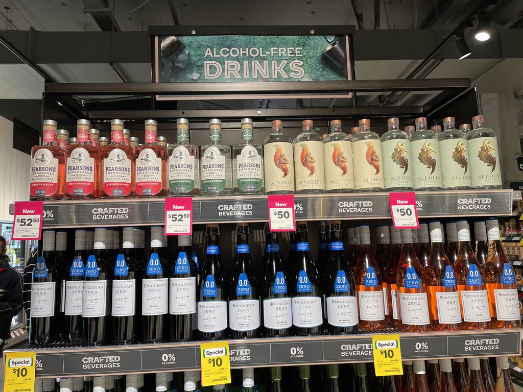 Woolworths is now stocking a huge range of alcohol free drinks. Picture: news.com.au.