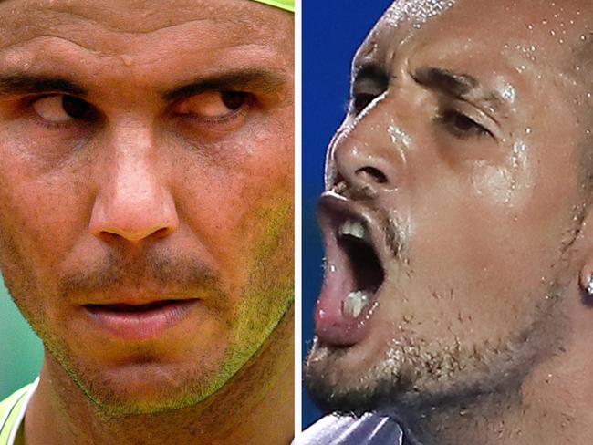 ACAPULCO, MEXICO - FEBRUARY 27: Nick Kyrgios of Australia celebrates after winning his match against Rafael Nadal of Spain as part of the day 3 of the Telcel Mexican Open 2019 at Mextenis Stadium on February 27, 2019 in Acapulco, Mexico. (Photo by Hector Vivas/Getty Images)