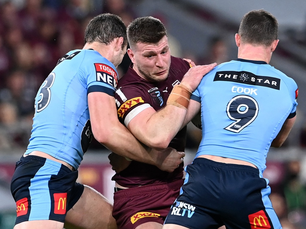 Jai Arrow has reportedly been "offically" ruled out of State of Origin game three for breaching the NRL's biosecurity protocols. Photo by Bradley Kanaris/Getty Images