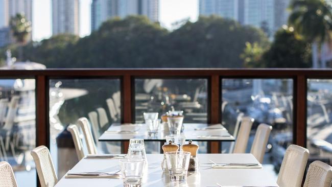 Edgewater Dining in Surfers Paradise has views of the skyline and the Nerang River.