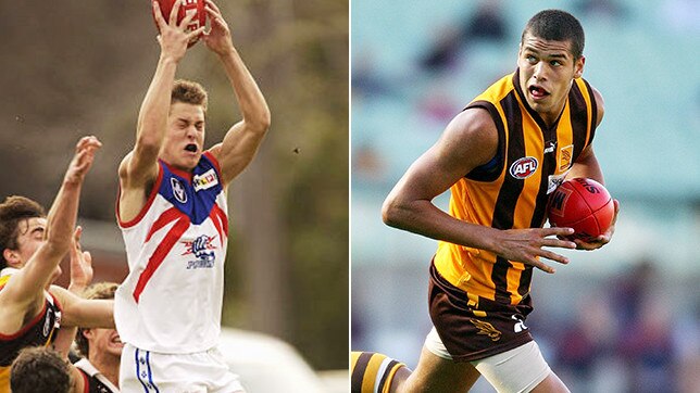 Luke Franklin (left) and Lance Franklin were in the same draft year