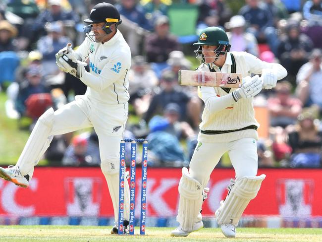 Marnus Labuschagne was the sole major contributor in Australia’s top six. Picture: AFP