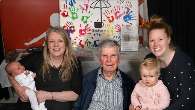 Four generations enjoying the chance to spend time at the cafe. Picture: Stuart Milligan