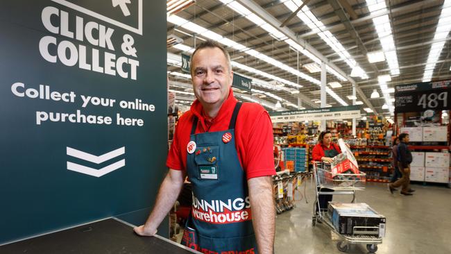 Mike Schneider, Bunnings CEO, said the brand was being refreshed. Picture: Peter Mathew