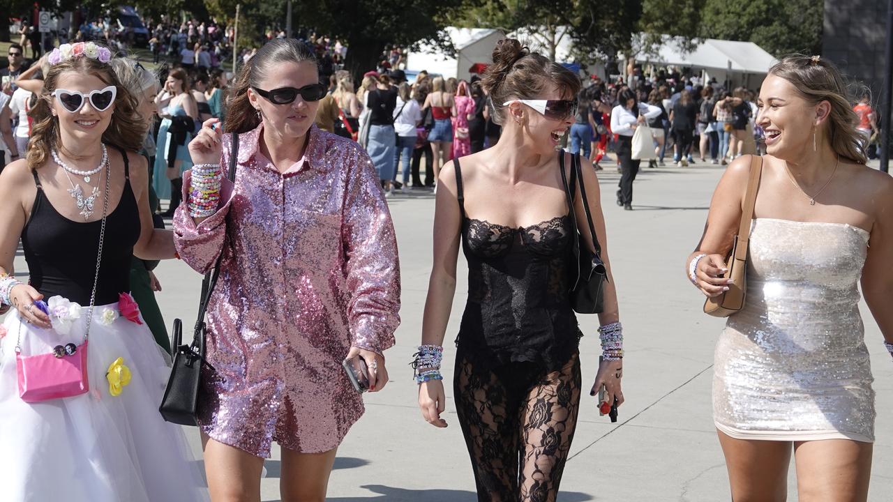 Fans dressed up in a variety of wild outfits paying tribute to different Taylor Swift eras. Picture by NCA NewsWire / Valeriu Campan.