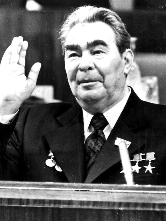 Leonid Brezhnev at opening of 16th Congress of Soviet Trade Unions in Kremlin, 1977. Picture: Camera Press Agency