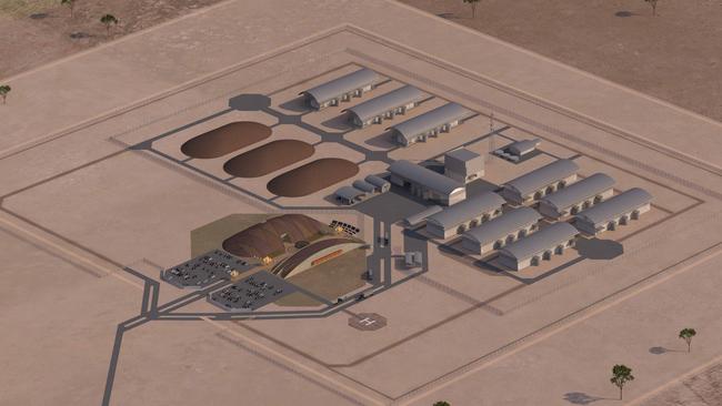 An artist's impression of the radioactive waste site at Napandee, near Kimba. Picture: Supplied