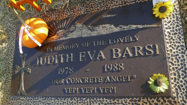 Judith’s gravestone bears Ducky’s famous catchphrase. Picture: Barry King/Alamy Stock Photo