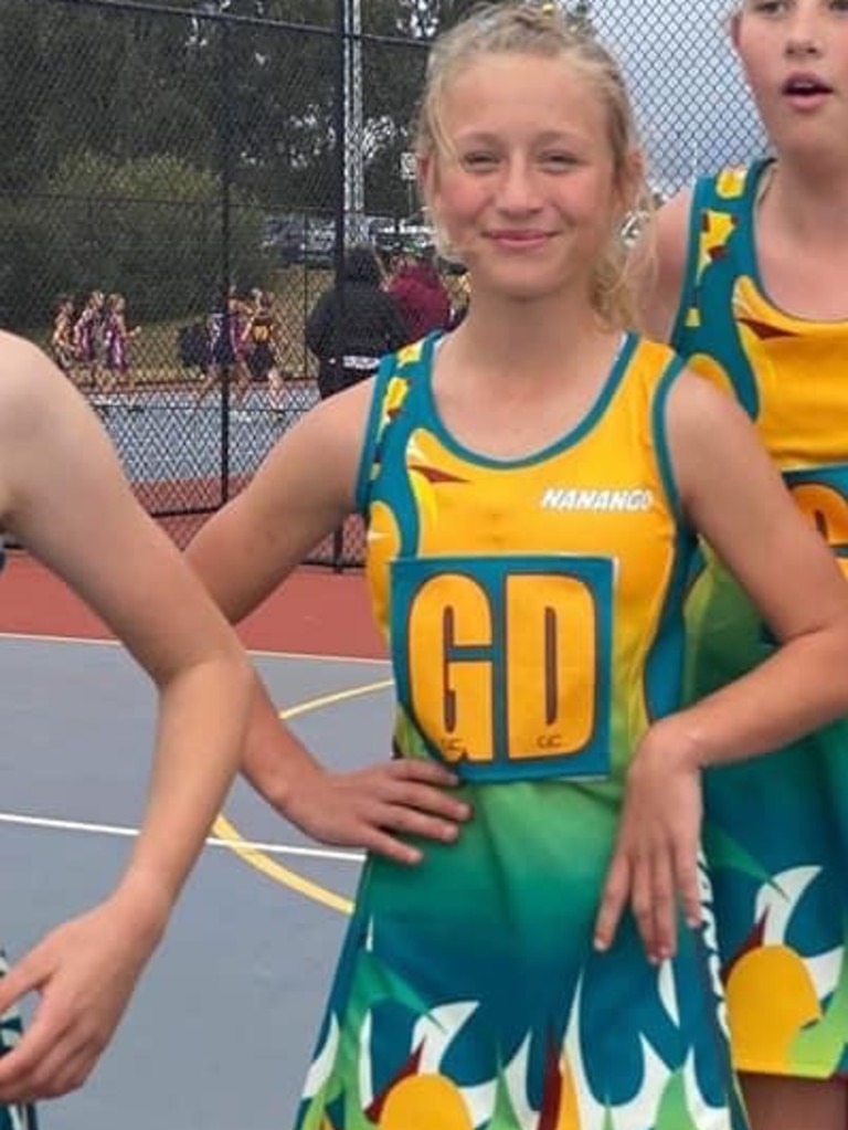 Mia said her favourite part of netball is celebrating wins with her team