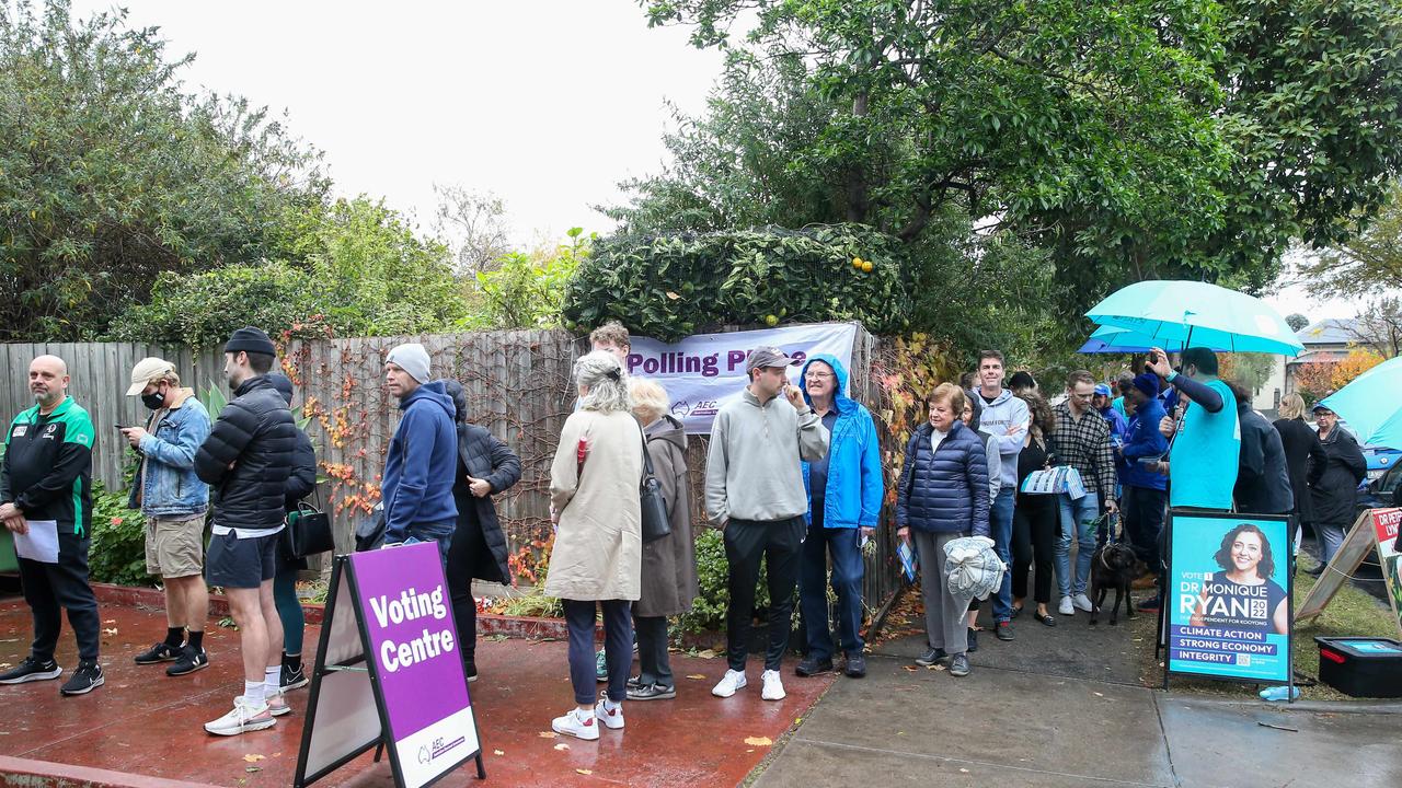 Almost four million Australians have already lined up to cast their vote at pre-polling booths across the country. Picture: NCA NewsWire /Brendan Beckett
