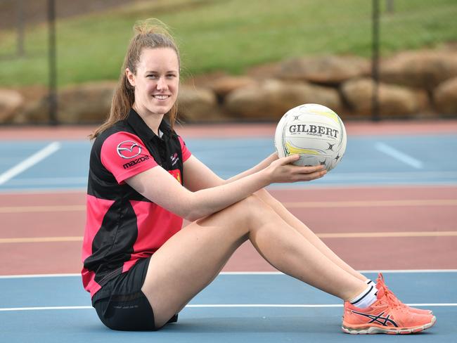 Pedare Christian College student and Contax netballer Chelsea Blackman, who has become a training partner for the Adelaide Thunderbirds. Picture: AAP/ Keryn Stevens.