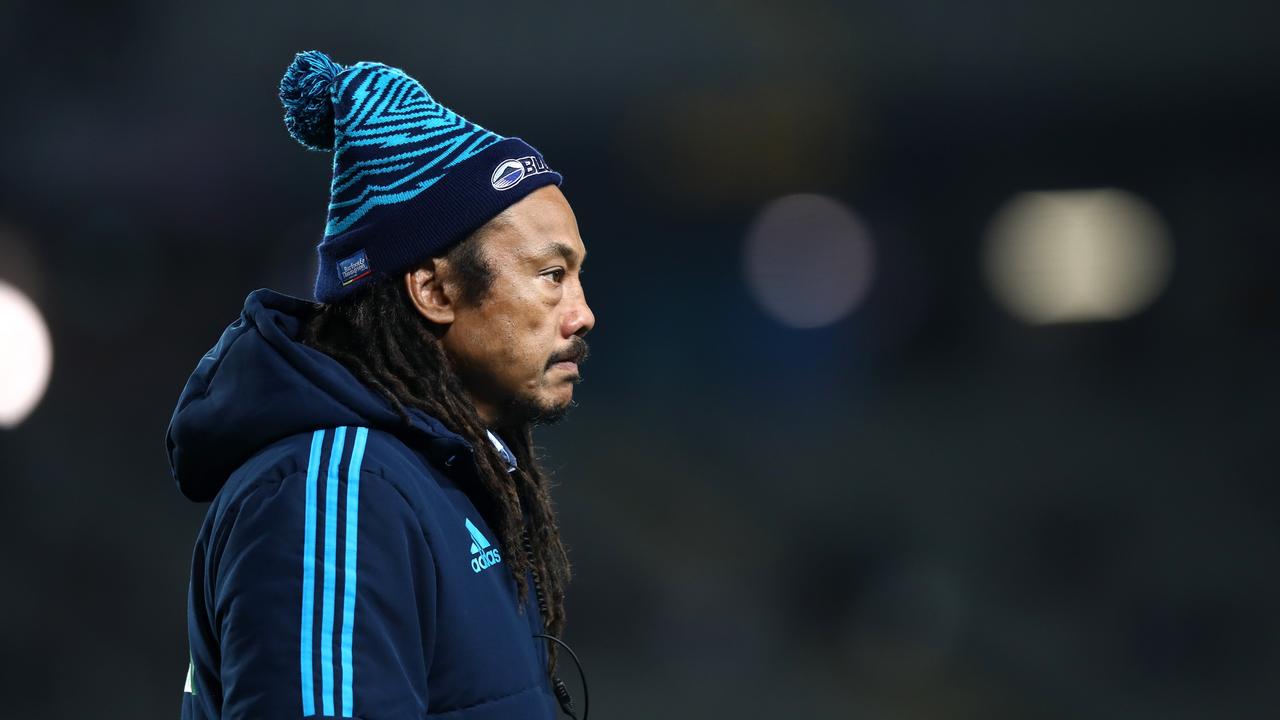 Tana Umaga has been demoted by the Blues in a coaching shake up.