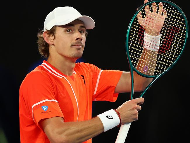 Alex de Minaur has drawn Milos Raonic in the opening round. Picture: Graham Denholm/Getty Images