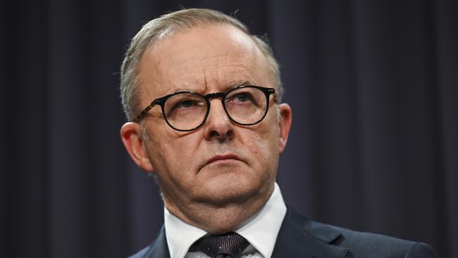 When Anthony Albanese delivered the referendum question, all Jade felt was concern. Picture: NCA NewsWire / Martin Ollman