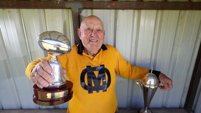 Jim Sandral won the Archie Dennis Medal twice in the Coreen league before becoming a superstar for Corowa in the Ovens and Murray. Picture: Yuri Kouzmin