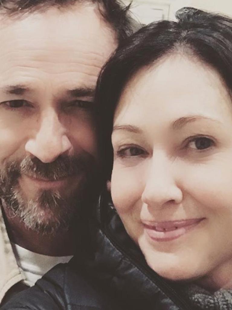 Shannen Doherty and Luke Perry. Picture: Supplied