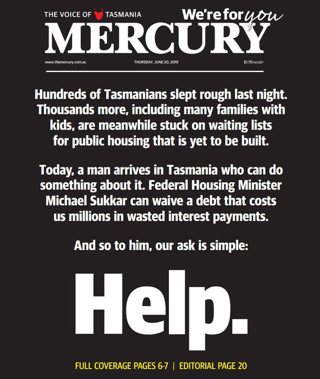 The front page of the Mercury, July 20, 2019.