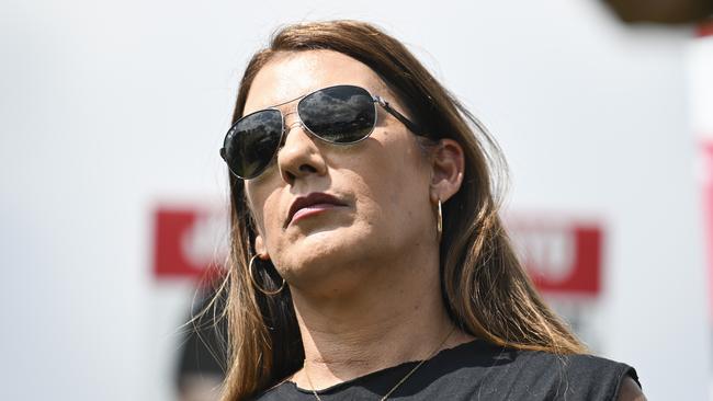 Senator Lidia Thorpe outside Parliament House lawn on Thursday. Picture: NewsWire / Martin Ollman