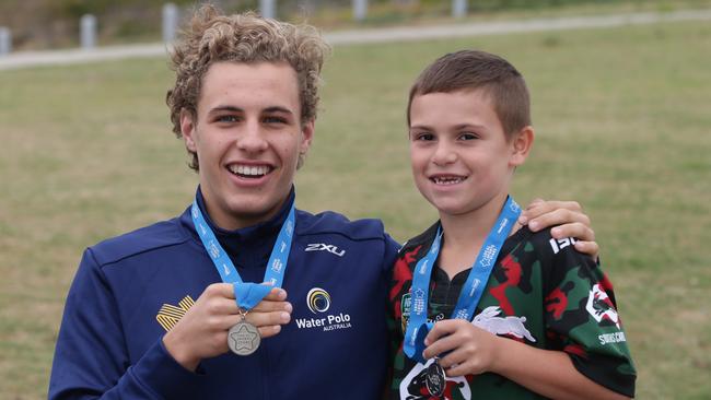 Last year’s Southern Courier Junior Sports Star Award winners Nikita Strbac, 14, and Zane Greenhalgh. Picture: Craig Wilson.