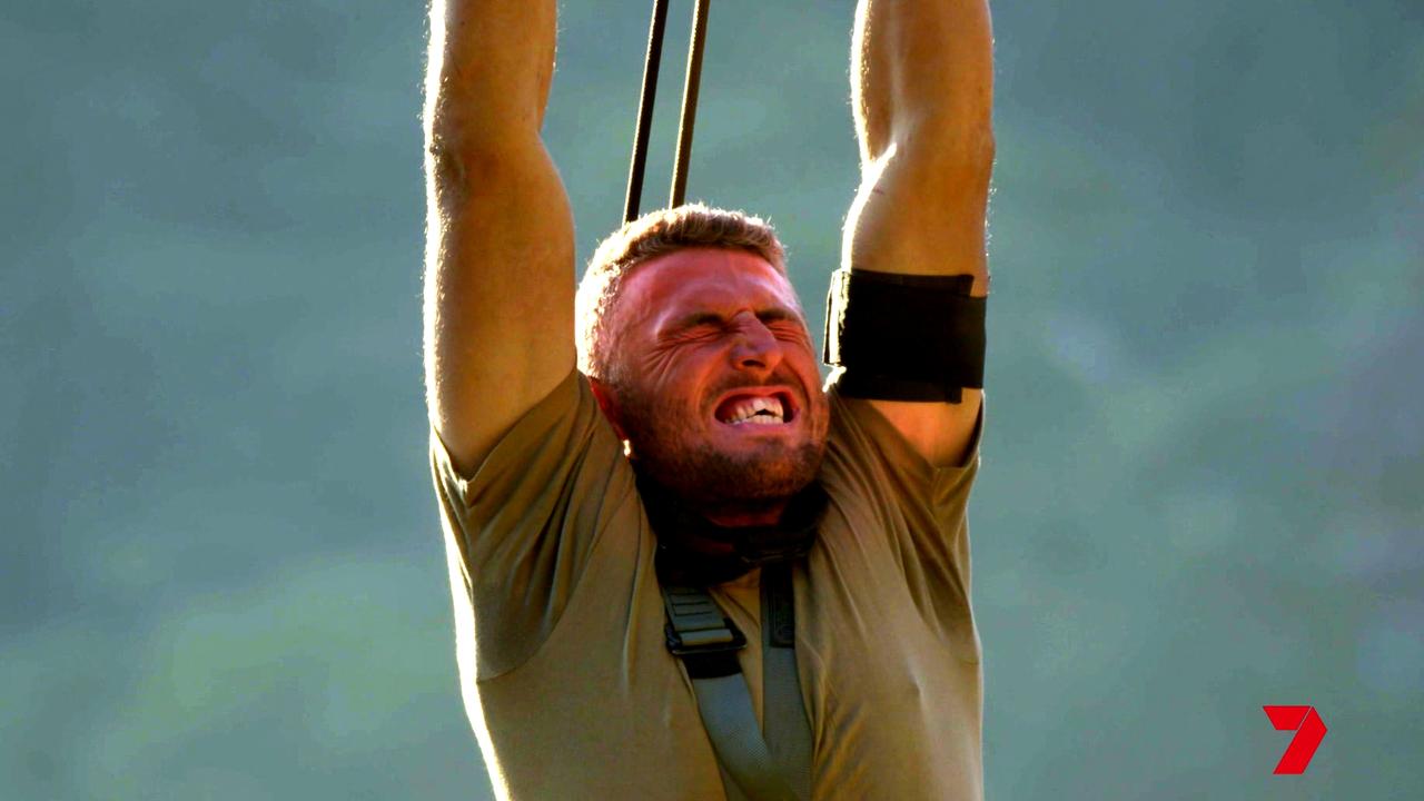 Sam Burgess put his shoulders to the test in several challenges on SAS Australia. Picture: 7