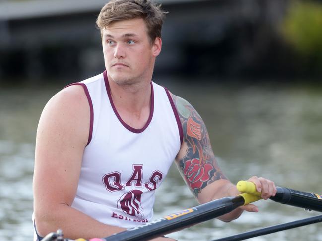 Former swimmer Kenrick Monk had turned to rowing after retiring from the pools. Pic Jono Searle.