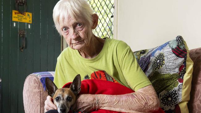 Teresa Kochanowski with Lily after dog attack in Carindale, Thursday, October 10, 2024 - Picture: Richard Walker