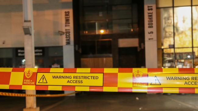 The area was sealed off and six businesses told to close on Thursday night. Picture: Supplied