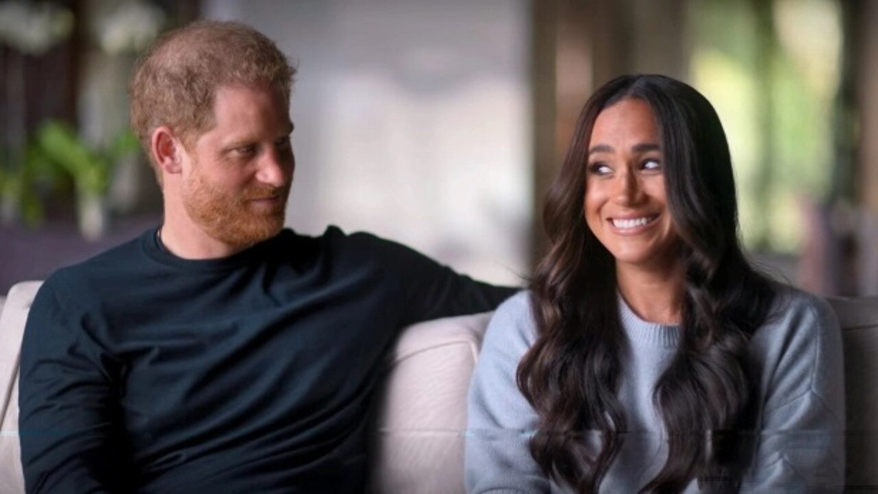 Meghan and Harry in their Netflix show. Picture: Netflix