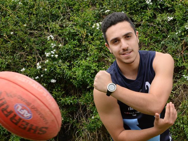 Meadow Heights Hisham Kerbatieh is one of Calder Cannons' top AFL draft chances. At home with his family members