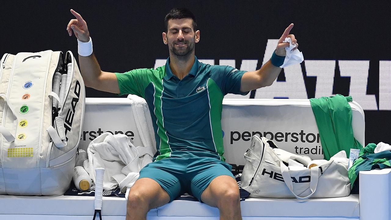 Novak Djokovic embraced the boos at the ATP Finals. (Photo by Valerio Pennicino/Getty Images)