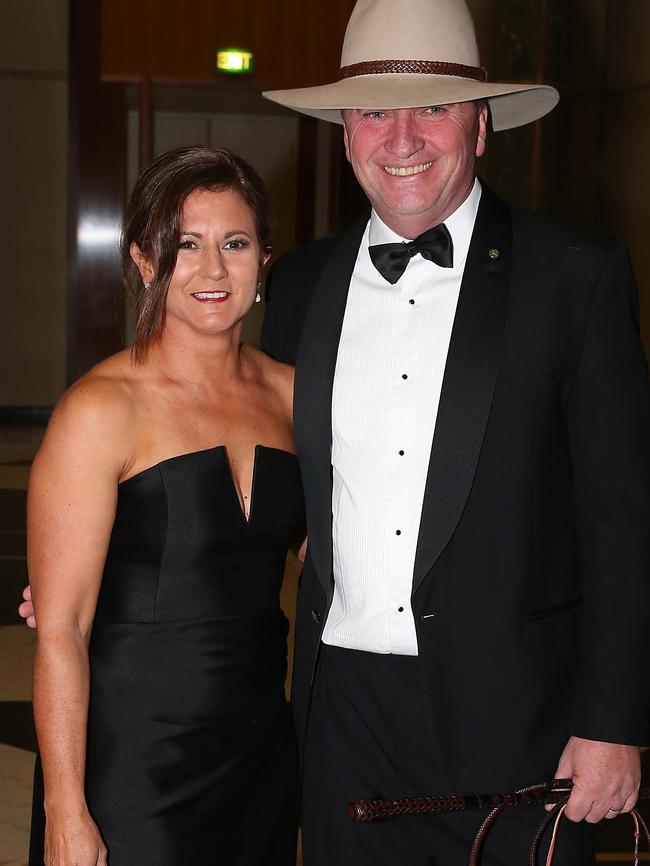 Barnaby Joyce with estranged wife Natalie. Picture: Ray Strange