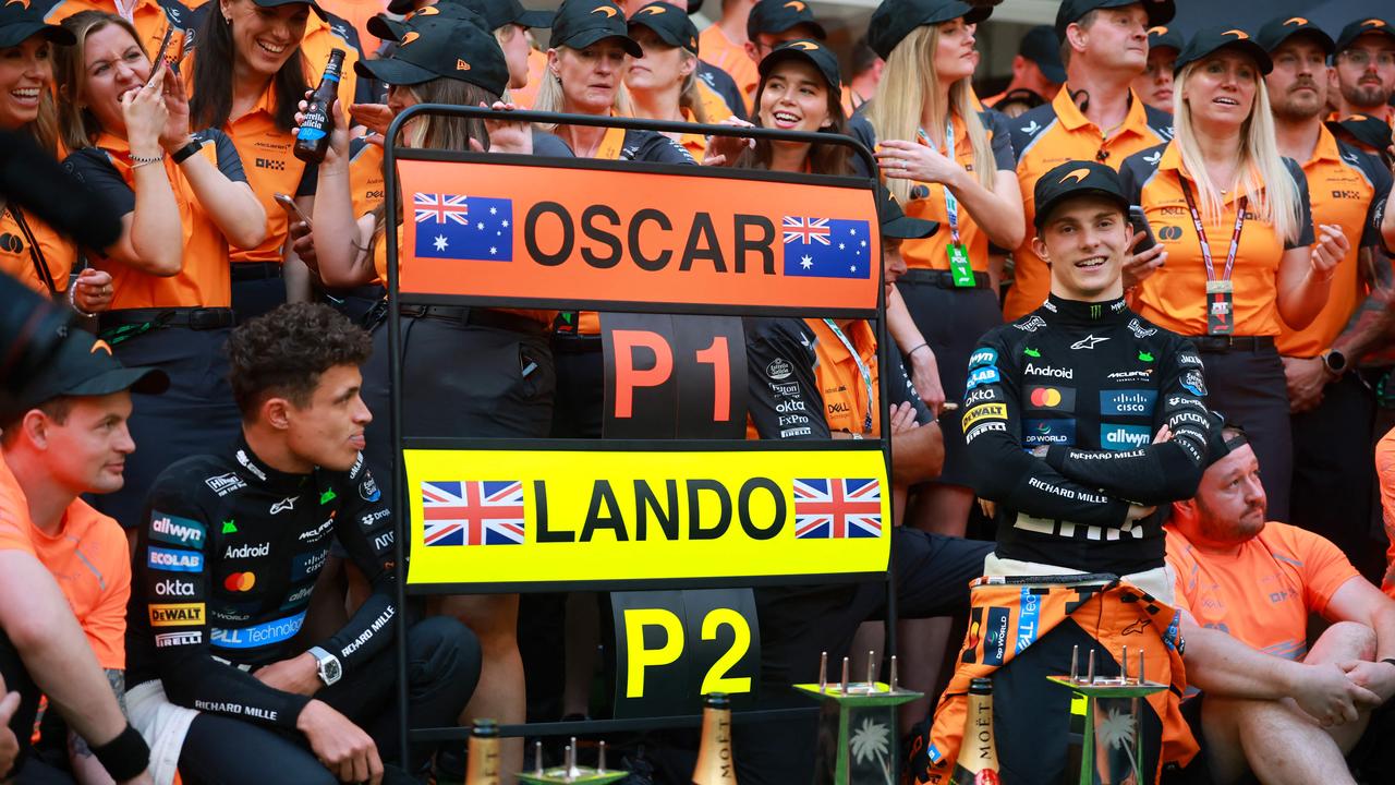 Oscar Piastri leads his McLaren teammate Lando Norris in the drivers’ championship