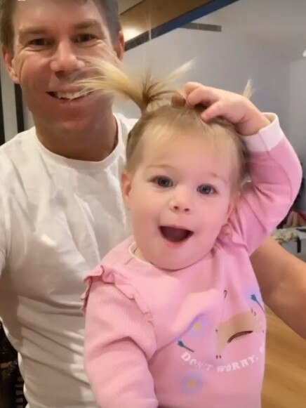 David Warner with family after spending two weeks in quarantine. Picture: Candice Warner Instagram