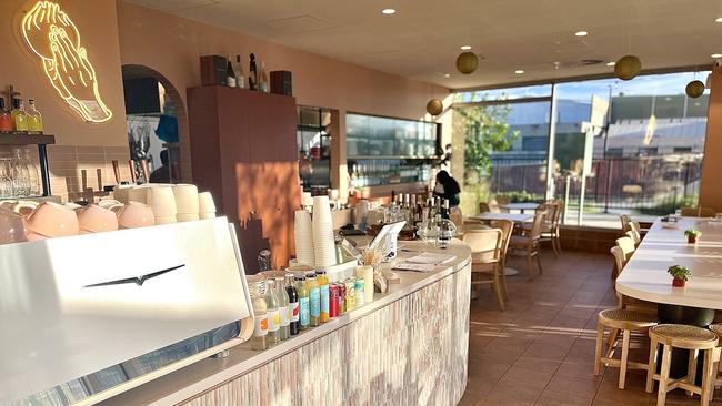 The dining space at Bobibao, Bowden.