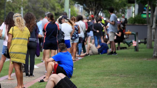 Thousands of newly unemployed Australians flocked to Centrelink offices after pubs and clubs were forced to close. Picture: Adam Head