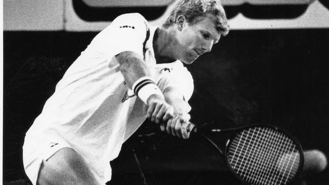 Courier during his win over countryman John McEnroe in the Rio International Challenge at in Adelaide in 1992. 