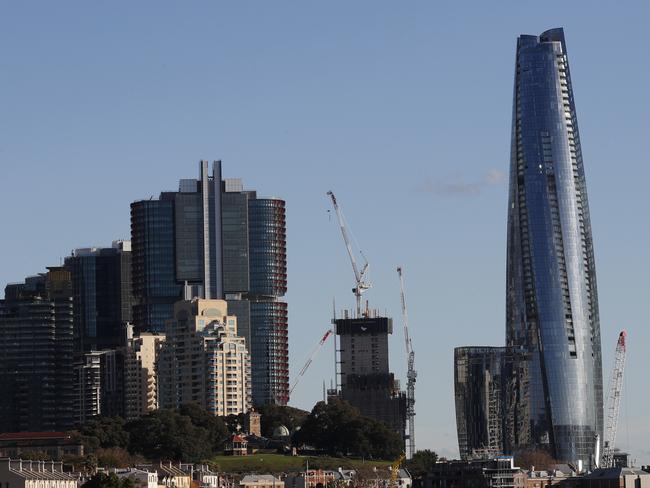 SYDNEY, AUSTRALIA - NewsWire Photos MAY 10, 2021: Crown Sydney stands tall from across the harbour in Barangaroo. Picture: NCA NewsWire / Nikki Short