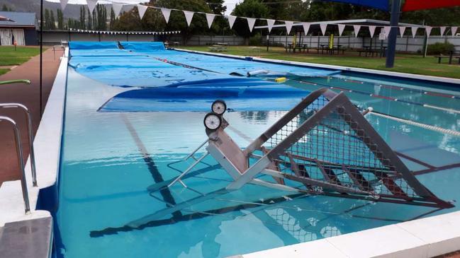 Vandalism at the Huonville pool. Picture: SUPPLIED