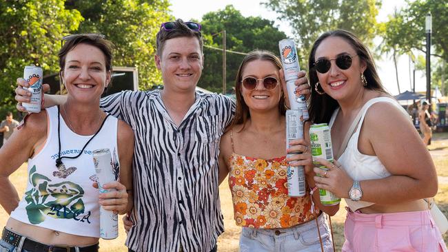 Stacie Craige, Daniel Skinner, Jess Gunny and Gabby Gregory at BASSINTHEGRASS 2023. Picture: Pema Tamang Pakhrin